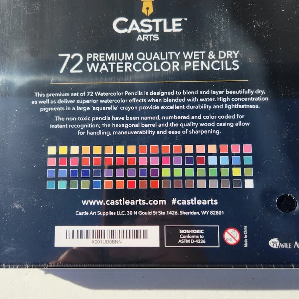 NEW CASTLE ARTS Art Supplies 72 Watercolor Pencils School Supplies Arts and Craf